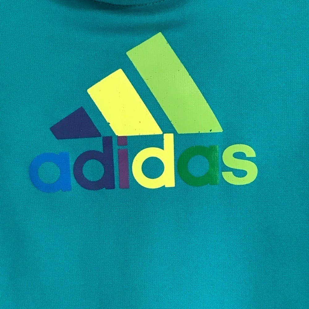 Adidas Climawarm Teal Trefoil Hoodie Sweatshirt - Picture 6 of 14